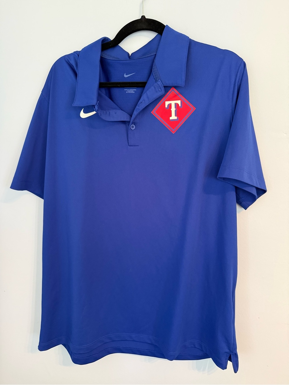 Nike Texas Rangers MLB Royal Blue Golf Polo Shirt Men's XL